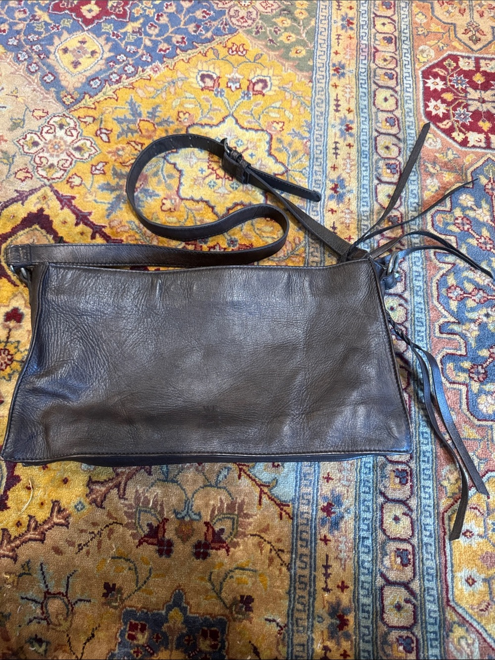 We The Free Leather Dixon Crossbody Bag in Dark Brown